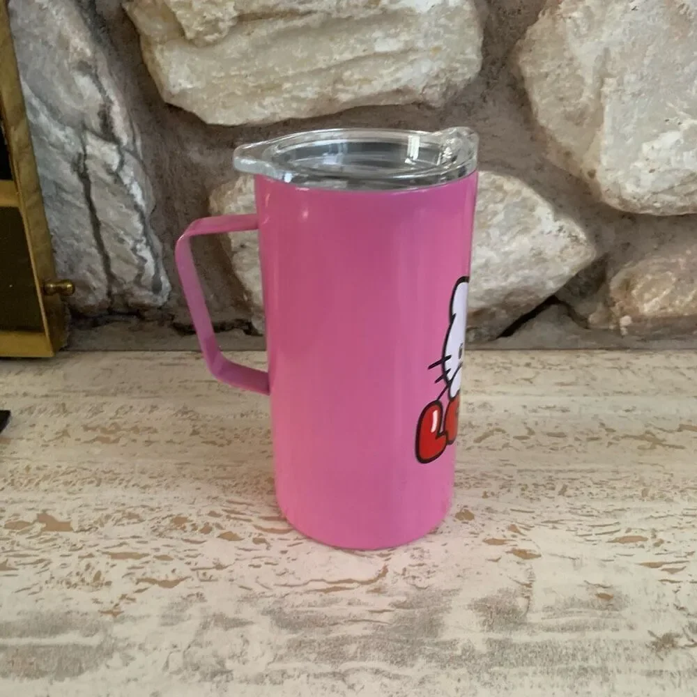 NWOT Blushing Hello kitty Love stainless steel insulated travel mug